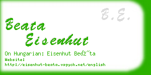 beata eisenhut business card